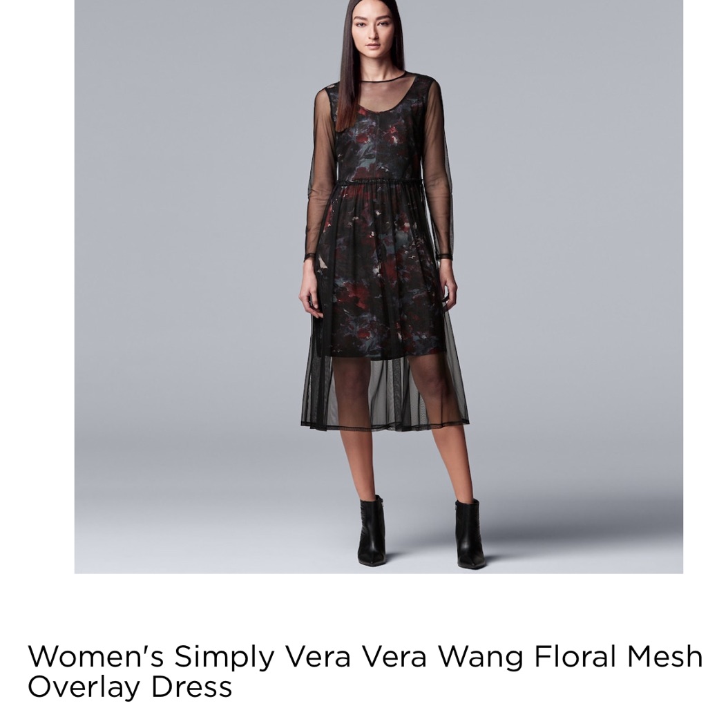 Brand New Vera Wang Overlay Dress